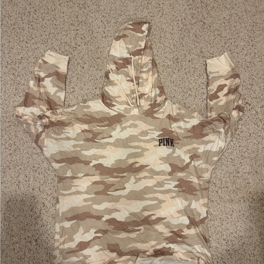 Camouflage Hoodie with Love Pink Logo